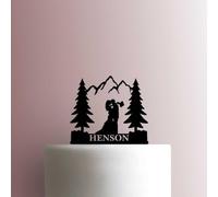 Custom Mountain Wedding Name Acrylic Cake Topper 3mm Thick Premium Laser Cut Cake Decoration for Birthday, Wedding, Baby Shower & Party Cakes Durable Reusable