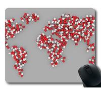 Custom mouse pad,in Office Products,World Map Pill Earth Healthcare PharmaceuticalsGaming mouse pads,Gaming mouse mat
