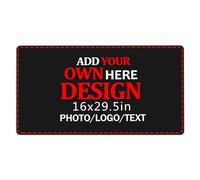 Custom Mouse Pad Personalized Picture Text Mouse Mat with Anti-Slip Rubber Base Stitched Edge Add Your Own Photo Mouse Pad for Office Home Gaming Computer Laptop (29.5 x 16 in / 75 x 40 cm)