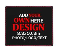 Custom Mouse Pad Personalized Picture Text Mouse Mat with Anti-Slip Rubber Base Stitched Edge Add Your Own Photo Mouse Pad for Office Home Gaming Computer Laptop (10.3 x 8.3 in / 26 x 21 cm)