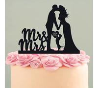 Custom Mr And Mrs Wedding Cake Topper, With Dog Dachshund Animal Fand Bride Groom, 6-7.8 Inch Fand Funny Novelty Cake Decandation