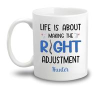 Custom Mug Life is About Making The Right Adjustment Coffee Cups,Printed,Multicoloured,Coffee Mugs for Celebration Hot Drinks Coffee 330Ml