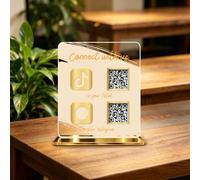 Custom Multi Business Acrylic QR Code Stand Sign for Scanning-1 to 3 QR