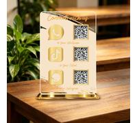 Custom Multi Business Acrylic QR Code Stand Sign for Scanning-1 to 3 QR