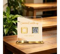 Custom Multi Business Acrylic QR Code Stand Sign for Scanning-1 to 3 QR