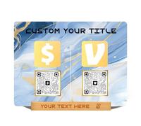 Custom Multi Business QR Code Sign Acrylic Sign Personalized Scan to Pay Base with Text Logo Venmo Instagram Facebook Social Media Salon Hairdressing Restaurants (QR 2)