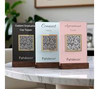 Custom Multi Business QR Code Sign Mini QR Display Sign Scan to Pay Personalized Venmo Facebook Instagram App Social Media Signs Acrylic Beauty Store Salon Hairdressers Beautician Plaque