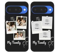 Custom Multi Photos Case for Google Pixel 10-6.3 inch, Personalized Gift for Men Women, Customized Collage Text Picture Phone Cover, Soft Rubber Shockproof Protective Case, Black