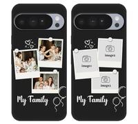 Custom Multi Photos Case for Google Pixel 10 Pro XL - 6.8 inch, Personalized Gift for Men Women, Customized Collage Text Picture Phone Cover, Soft Rubber Shockproof Protective Case, Black