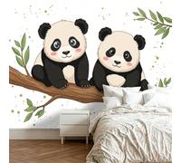 Custom Mural Wallpaper, Modern 3D Effect Backdrop Wall Art Murals, Non-Woven Baby Panda Mural, Wallpaper Photo for Living Room Home Decoration 400 x 280 cm