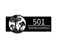 Custom Mushroom Metal Address Sign, Personalized Mushroom House Number Plaque, Boho Fungi Decor with Street Name, Nature Plant Lover Gift (Style-1)