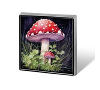 Custom Mushrooms in The Grass Lapel Pin Aluminum Alloy Button Badge Personalized Exquisite Brooch Classic Mini Pin 0.7" X 0.7" Inch for Backpacks Hat Suit Jacket Clothing Decoration