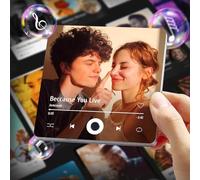 Custom Music Album Fridge Magnet - Personalised Music Player with Photo, Song & Album Cover - Unique Customisable Magnet for Fridge, for Couples, Music Lovers & Home Décor