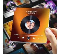 Custom Music Album Fridge Magnet - Personalised Music Player with Photo, Song & Album Cover - Unique Customisable Magnet for Fridge, for Couples, Music Lovers & Home Décor