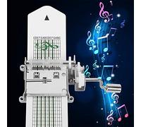 Custom Music Box, 15 Note Hand Crank Movement Music Boxes Box Kit with 3Pcs Blank Paper Tape and Hole Puncher for Lovers