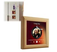 Custom Music Fridge Magnet,Customized Music Album Fridge Sticker with Photo,Personalized Plaque Magnet Can Play Songs,Halloween Christmas Birthday Gifts for Music Lovers