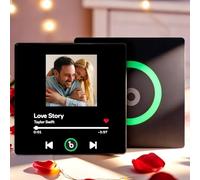 Custom Music Fridge Magnet Personalised Gifts for Women Men Spotify Plaque Magnetic Photo Frames for Fridge Valentines Wedding for Him Her Wife Husband Couple