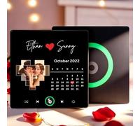 Custom Music Fridge Magnet Personalised Gifts for Women Men Spotify Plaque Magnetic Photo Frames for Fridge Valentines Wedding for Him Her Wife Husband Couple