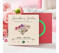 Custom Music Fridge Magnet Personalised Spotify Plaque Magnet That Can Play Songs Customized Birth Month Flowers Photo Album Refrigerator Magnets Gifts for Thanksgiving Christmas for Music Lovers Mom