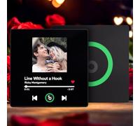 Custom Music Fridge Magnet Personalised Spotify Plaque Magnet That Can Play Songs Customized Photo Album Refrigerator Magnets Gifts for Thanksgiving Christmas for Music Lovers Couples Mom and Dad