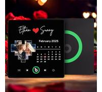 Custom Music Fridge Magnet Personalised Spotify Plaque Magnet That Can Play Songs Customized Photo Album Refrigerator Magnets Gifts for Thanksgiving Christmas for Music Lovers Couples Mom and Dad