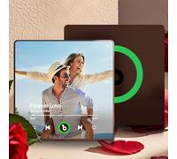 Custom Music Fridge Magnet, Personalised Spotify Plaque with Magnetic Photos, Personalised Gift for Valentine's Day, Christmas and Birthdays, Gift Idea for Couples and Friends (Style 1)