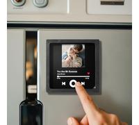 Custom Music Fridge Magnet Personalized Plaque Magnet That Can Play Songs Customized Photo Album Refrigerator Magnets Gifts for Valentine's Day Birthday Music Lovers Couples Mom and Dad (B)