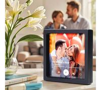 Custom Music Fridge Magnet Personalized Plaque Magnet That Can Play Songs Customized Photo Album Refrigerator Magnets Gifts for Thanksgiving Christmas for Music Lovers Couples Mom and Dad