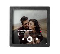 Custom Music Fridge Magnet Personalized Plaque Song Magnets Can Play Songs Refrigerator Music Album Fridge Magnets with Photo Built-in Music Gifts for Couples Music Lovers (Style B)