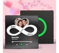 Custom Music Fridge Magnet, Personalized Spotify Album Fridge Magnet, Customized Photo Refrigerator Magnets, Can Change Songs, Christmas Home Decoration Gifts for Music Lovers Couples