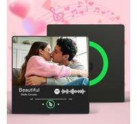 Custom Music Fridge Magnet, Personalized Spotify Album Fridge Magnet, Customized Photo Refrigerator Magnets, Can Change Songs, Christmas Home Decoration Gifts for Music Lovers Couples