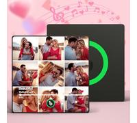 Custom Music Fridge Magnet, Personalized Spotify Album Fridge Magnet, Customized Photo Refrigerator Magnets, Can Change Songs, Christmas Home Decoration Gifts for Music Lovers Couples