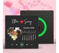 Custom Music Fridge Magnet, Personalized Spotify Album Fridge Magnet, Customized Photo Refrigerator Magnets, Can Change Songs, Christmas Home Decoration Gifts for Music Lovers Couples