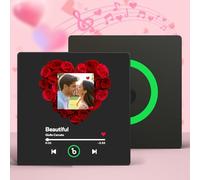 Custom Music Fridge Magnet, Personalized Spotify Album Fridge Magnet, Customized Photo Refrigerator Magnets, Can Change Songs, Christmas Home Decoration Gifts for Music Lovers Couples