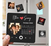 Custom Music Fridge Magnet with Photo Personalised Music Refrigerator Magnets Plays Song Customised Anniversary Christmas Valentine's Day Gifts for BF GF