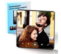 Custom Music Fridge Magnet with Photo, Song, & Album Cover, Christmas Valentine's Anniversary Birthday Gifts for Couples Her Him Mom Women Wife Music Lover (Type 12)