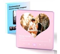 Custom Music Fridge Magnets Spotify Plaque, Mothers Day Christmas Valentine's Anniversary Birthday Gifts for Mom Women Wife Daughter Couples Her Him, Customized Gifts with Photo, Song & Album Cover