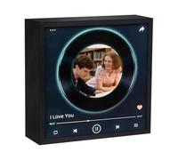 Custom Music Picture Frame Bluetooth Speaker, Custom Images and text, Bluetooth Speaker Ambiance Night Light, Personalized Music Gifts for Couple Lover, Family, Friends