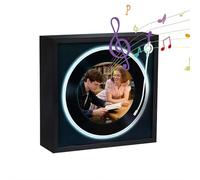 Custom Music Picture Frame That Plays Song, Personalized Bluetooth Speaker with Photo, Music Player Plaque, Mini Speaker for Christmas, Birthday, Christmas Musical Memorial Gifts
