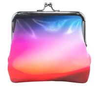 Custom Mystic Neon Rainbow Pastel Coin Purse for Men Women Leather Kiss Lock Small Change Purse for Girls, mystic neon rainbow pastel, Classic, mystic neon rainbow pastel, Classic