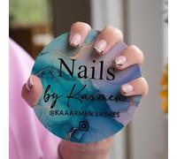 Custom Nail Photo Props, Personalized Nail Polish Display Prop, Social Media Salon Nailfie Disk, Beauty Technician Photography Props, Salon Nails Art Display Plate Gift(Color4)