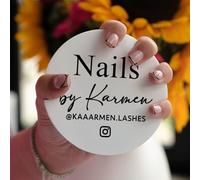 Custom Nail Photo Props, Personalized Nail Polish Display Prop, Social Media Salon Nailfie Disk, Beauty Technician Photography Props, Salon Nails Art Display Plate Gift(Color13)