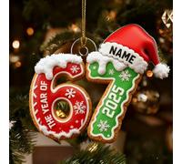 Custom Name 67 Ornament for Christmas Tree Decoration, Personalized Six Seven Christmas Ornament 2025 2D Flat Print, The Year of 6 7 Number Ornaments xmas tree Decor Gift