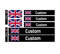 Custom Name and Flag Vinyl Stickers - Waterproof Decals for Bikes, Motorcycles, Cars & Scooters - Durable Personalized Labels for Sports Gear & Accessories (Color, Small)