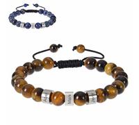 Custom Name Bracelets for Men, Personalized Beads Bracelet with 1-5 Names,Natural Crystal Bead Bracelet, Father's Day, Christmas, Valentine's Day for Dad, Husband, Son