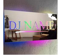 Custom Name Disc Music Player Wall Art Sign With LED Light, Personalized DJ Earphones Mirror Sign, DJ Headphones Led Neon Light Sign Wall Hanging Decor Musical Instrument