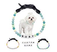 Custom Name Dog Collar Handmade Silicone Dog Necklace for Small Medium and Large Dogs Personalized DIY Colorful Dog Collar