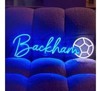 Custom Name Neon Sign Personalized Football Neon Light for Wall Decor, Customizable Led Light Up Signs for Kids Boys Girls Bedroom Birthday Party Man Cave Bar Club Football Fans Gifts