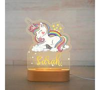 Custom Name Night Light for Kids | Personalized Colorful Night Light with LED Lighting for Children | Personalized It with Your Kid's Name | Best Gifts Idea for Many Occasion (Rainbow Unicorn)
