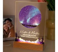 Custom Name Night Light The Night We Met Star Map Personalised Date Wedding Gifts for Couples Constellation Map Night Light Romantic Valentines Day Gifts for Him Boyfriend | Personalized Couple Gift